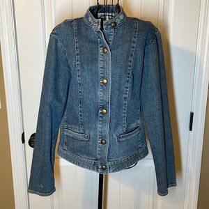 Casual corner embellished denim jacket